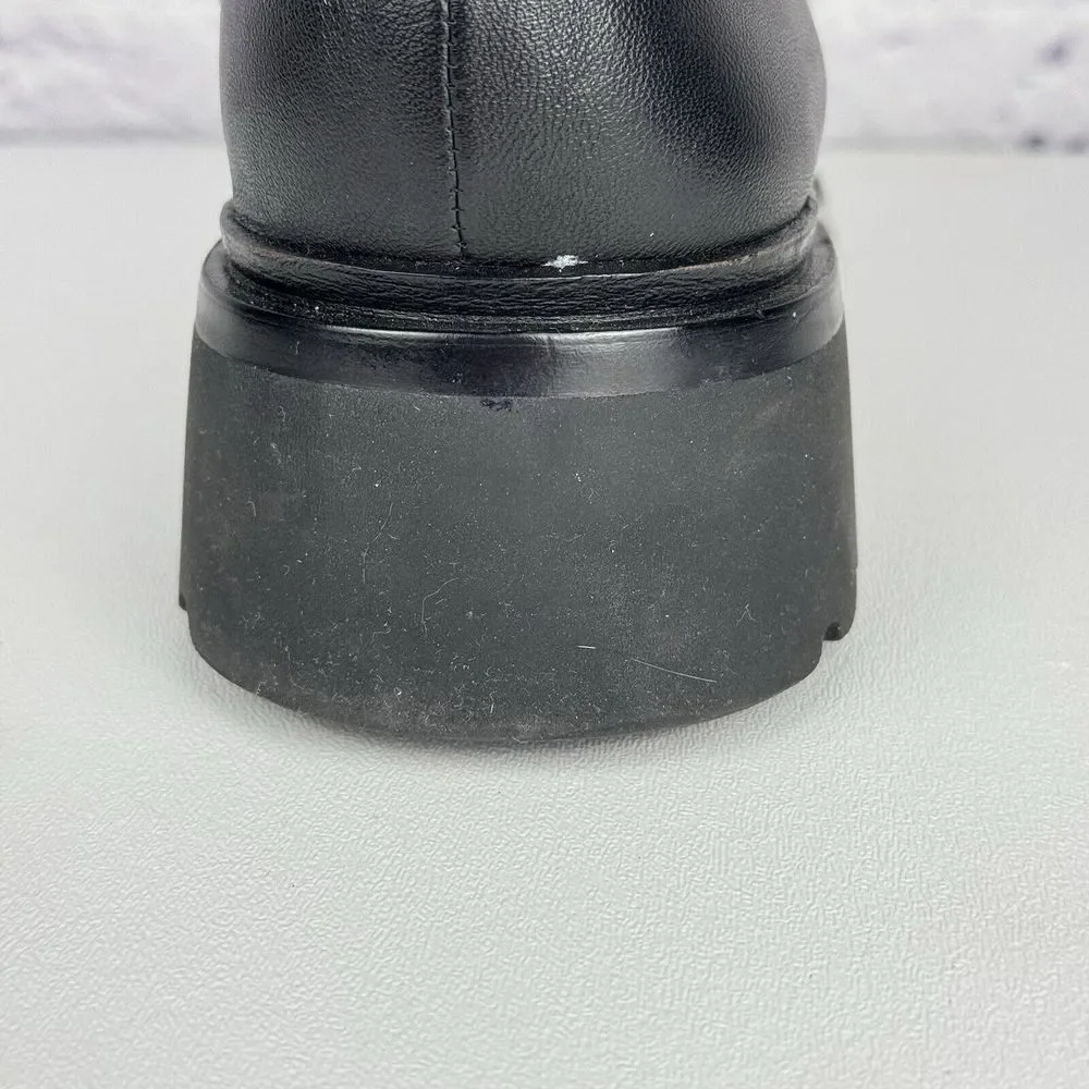 AMPUTEE ONE 1 SINGLE RIGHT Vince Rune Water Repellant Black Leather Knee Boot 9 - Picture 9 of 14